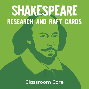 Preview of Shakespeare Background Research: RAFT Cards & Top 10; Google Classroom & PDF