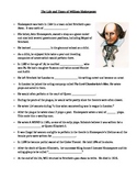 Shakespeare Biography Close/Fill In The Blank Notes