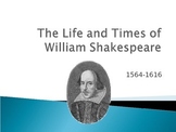 Shakespeare Biography Close/Fill In The Blank Presentation