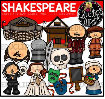 Preview of Shakespeare Clip Art Set {Educlips Clipart}