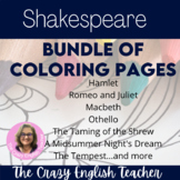 Shakespeare Coloring Pages Bundle: Romeo and Juliet, Macbe