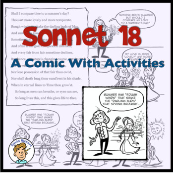 Preview of Sonnet 18 Comic with Shakespeare