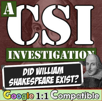 Preview of William Shakespeare CSI Inquiry Activity | Did William Shakespeare Even Exist?