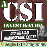 William Shakespeare CSI Inquiry Activity | Did William Sha