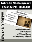 Shakespeare Escape Room (Digital and Printable Breakout)