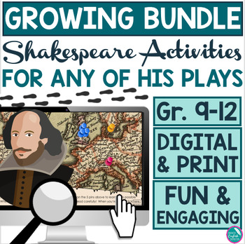 Preview of Shakespeare Activities for Any Play Intro Lost Years Informational Texts Digital