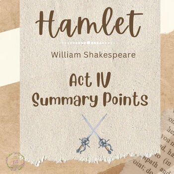 Preview of Shakespeare Hamlet Act IV Annotations, Close Reading, Noticing Chart