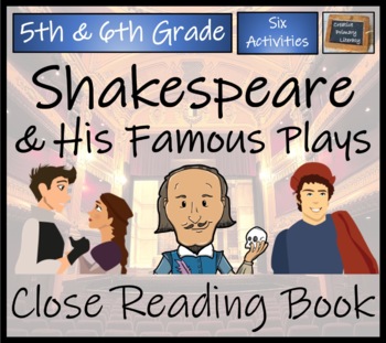 Preview of Shakespeare & His Famous Plays Close Reading Book | 5th Grade & 6th Grade