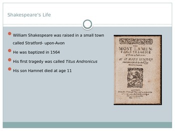 Preview of Shakespeare: His Life and His Works
