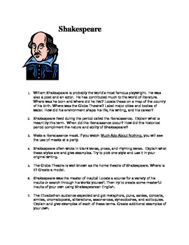 Preview of Shakespeare - Individualized Unit