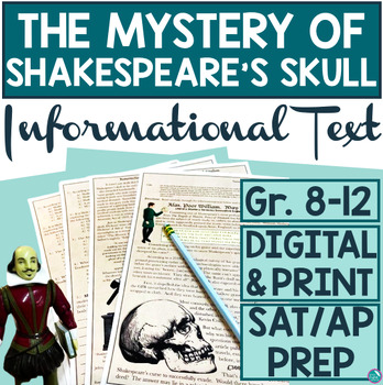 Preview of Shakespeare Informational Text Skull Resurrectionists A Tale Two Cities Digital