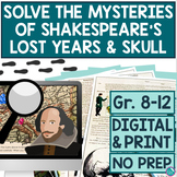 Shakespeare Introduction Activity Lost Years Informational