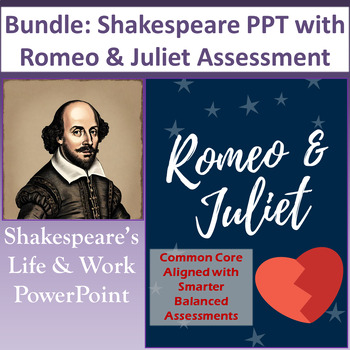 Preview of Shakespeare Introduction PowerPoint with Romeo & Juliet Assessment