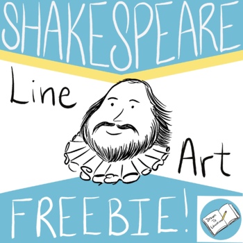 Preview of Shakespeare Line Art Freebie