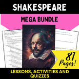 Shakespeare Mega Bundle - Lesson Plans, Activities and Quizzes