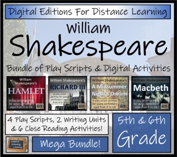Preview of Shakespeare Mega Bundle of Play Scripts & Activities | Digital & Print