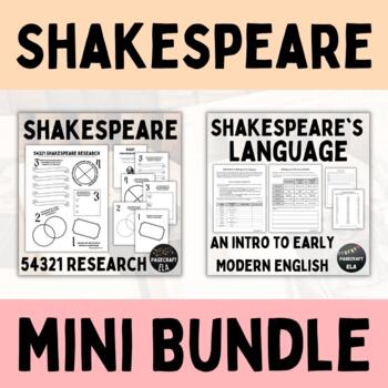 Preview of Shakespeare Mini BUNDLE | Playwright Research | Early Modern English
