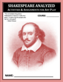 Shakespeare Package: 16 Activities and Assessments for ANY PLAY