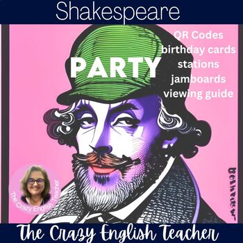 Preview of Shakespeare Party Activities, Printables, and Lessons