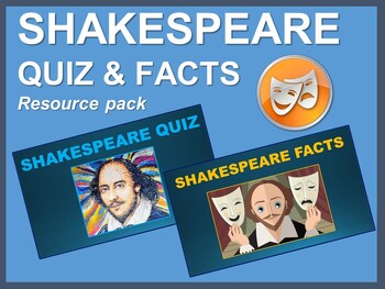 Preview of Shakespeare Quiz and Facts resource pack
