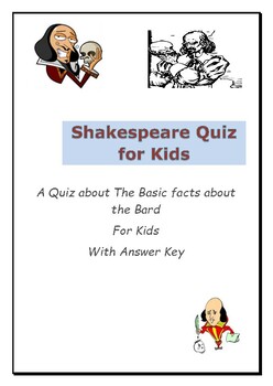 Preview of Shakespeare Quiz for Kids (with Answers)