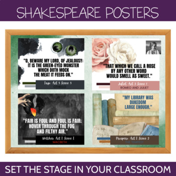Preview of Shakespeare Quotations: Watercolor Posters