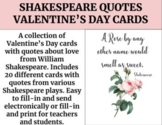 Shakespeare Quotes Valentine's Day Cards (GOOGLE SLIDES)