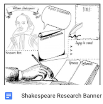 Preview of Shakespeare Research Introduction Activity 
