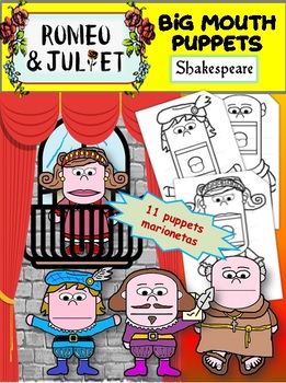 Preview of Shakespeare Romeo and Juliet Big Mouth Puppets