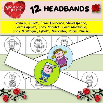 Preview of Shakespeare Romeo and Juliet Headbands