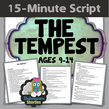 Preview of The Tempest - 15-Minute Script for Elementary and Middle School