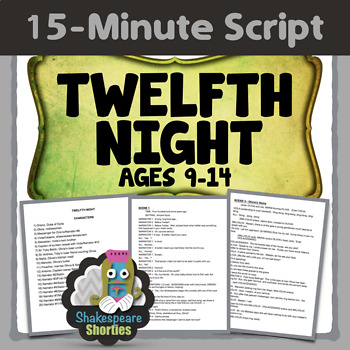 Preview of Twelfth Night - 15-Minute Script for Elementary and Middle School