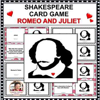 Preview of Shakespeare Card Games for Romeo and Juliet Play Plot Review