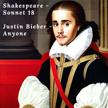 Preview of Shakespeare Sonnet 18 Justin Bieber Anyone - Music and Poetry Lesson Plan