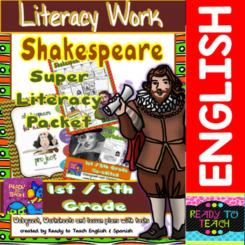 Preview of Shakespeare Super Literacy Packet for Elementary Level