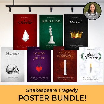 Preview of Shakespeare Tragedy Poster BUNDLE Classroom Library Decoration