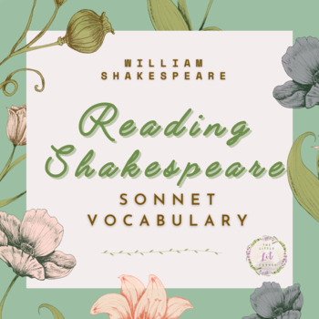 Preview of Shakespeare Vocabulary Sonnets, Introduction, Pre Reading