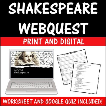 Preview of Shakespeare Webquest - DIGITAL