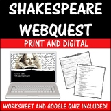 Shakespeare Webquest - DIGITAL