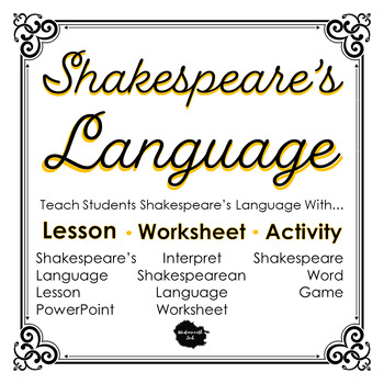 Preview of Shakespeare's Language: Lesson, Activity, & Worksheet (with Answer Key)