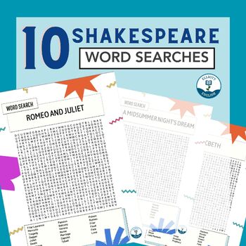 Preview of Shakespeare Word Search Bundle