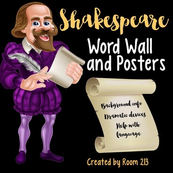 Preview of Shakespeare Word Wall and Posters