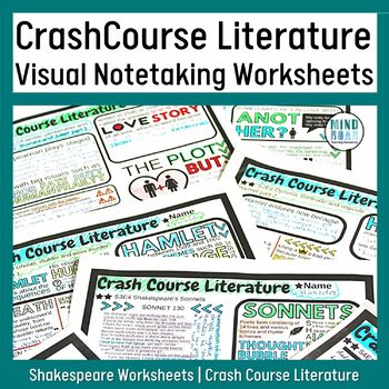 Preview of Shakespeare Worksheets bundle | Crash Course Literature Shakespeare Worksheets