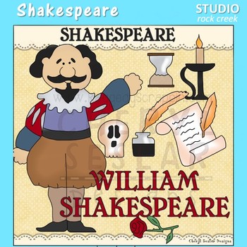 Preview of Shakespeare  World History Dramatic Arts Color Clip Art  C. Seslar