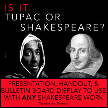 Preview of Shakespeare or Tupac Interactive Bulletin Board and Anticipatory Activity