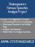 Shakespeare's Famous Speeches Analysis Project