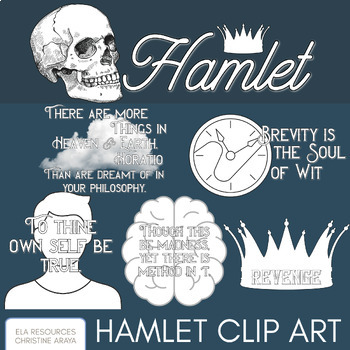 Preview of Shakespeare's Hamlet Clip Art:  Graphics, Create Your Own Worksheets