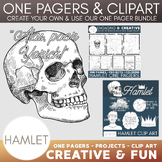 Shakespeare's Hamlet One Pagers and Clip Art: Book Reports