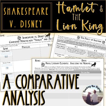 Preview of Shakespeare's Hamlet and The Lion King Comparison Analysis Answer Key Rubrics
