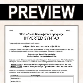 syntax inverted language shakespeare preview